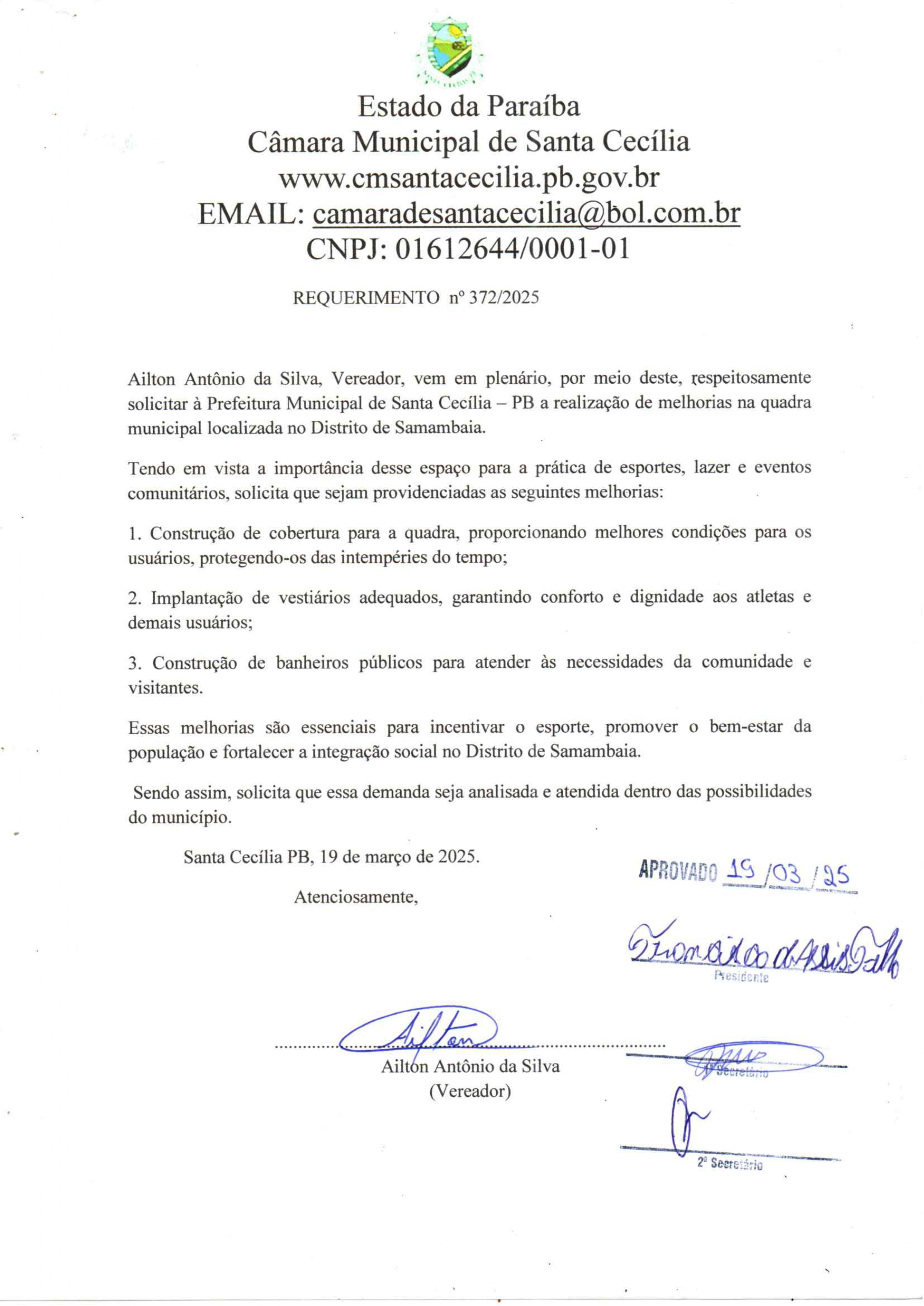Requerimento nº 372/2025